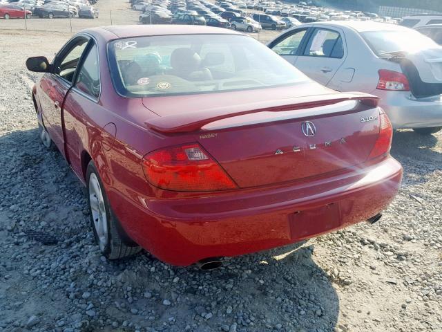 19UYA42611A020540 - 2001 ACURA 3.2CL TYPE RED photo 3