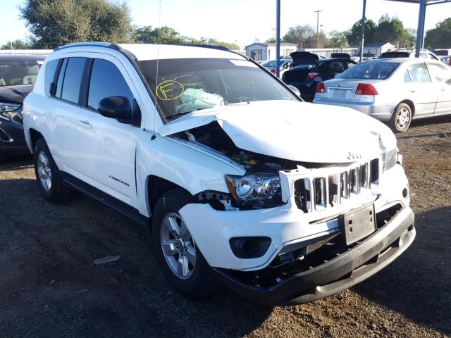 1C4NJCBA6ED883046 - 2014 JEEP COMPASS SP WHITE photo 1