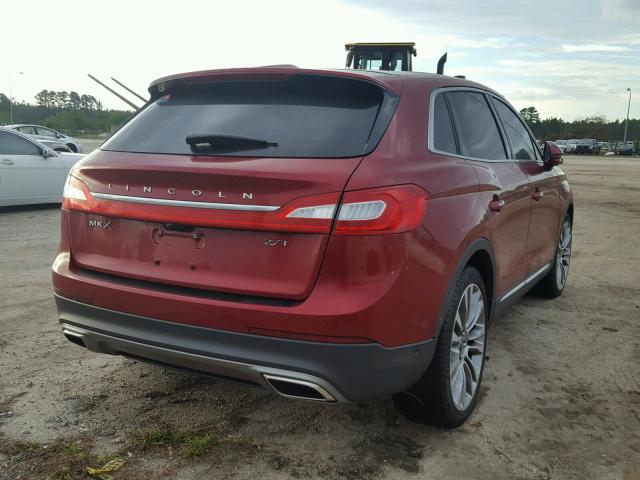 2LMPJ6LP6HBL39217 - 2017 LINCOLN MKX RESERV RED photo 4