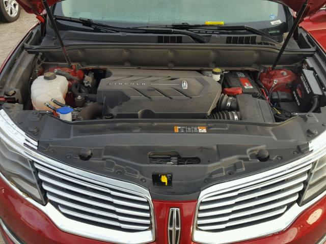 2LMPJ6LP6HBL39217 - 2017 LINCOLN MKX RESERV RED photo 7