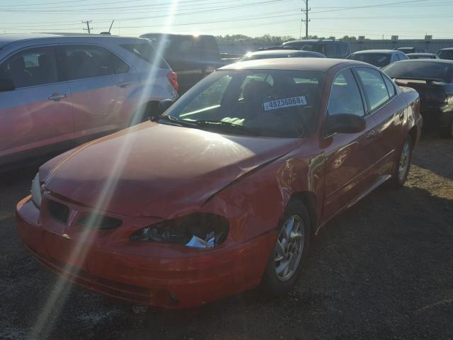 1G2NE52F74C233503 - 2004 PONTIAC GRAND AM S RED photo 2