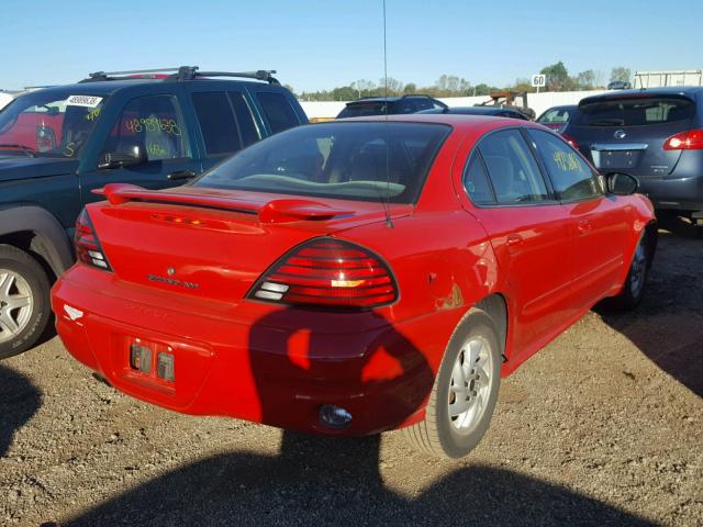 1G2NE52F74C233503 - 2004 PONTIAC GRAND AM S RED photo 4