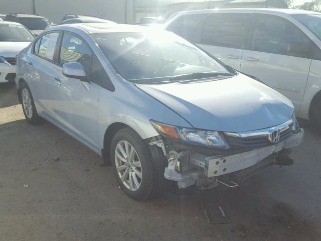 2HGFB2F93CH505814 - 2012 HONDA CIVIC EXL BLUE photo 1