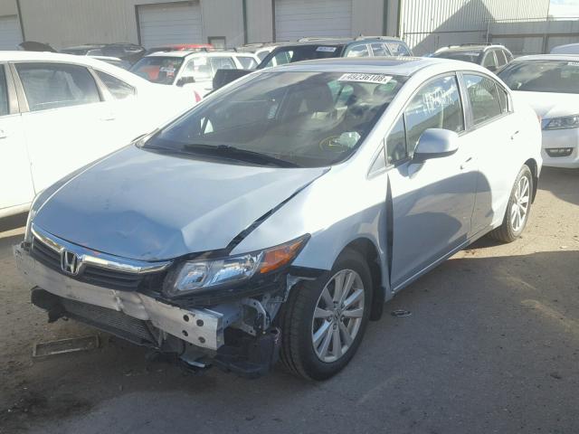 2HGFB2F93CH505814 - 2012 HONDA CIVIC EXL BLUE photo 2