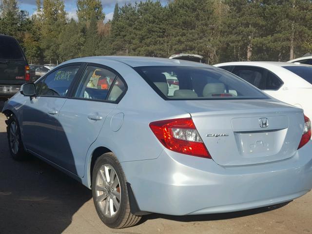 2HGFB2F93CH505814 - 2012 HONDA CIVIC EXL BLUE photo 3