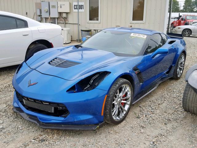 1G1YS2D68G5610726 - 2016 CHEVROLET CORVETTE 2 BLUE photo 2