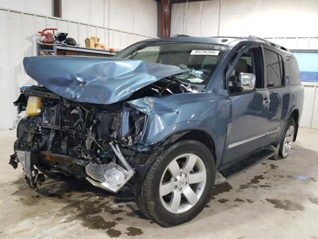 5N1BA0ND5BN612360 - 2011 NISSAN ARMADA SV BLUE photo 2