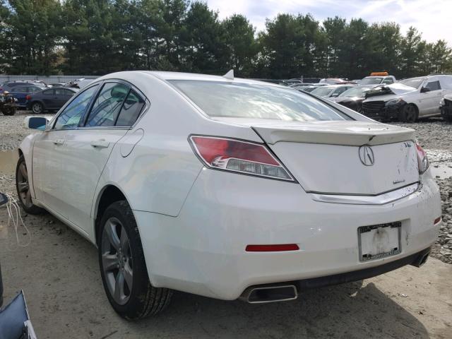 19UUA9F53EA000812 - 2014 ACURA TL TECH WHITE photo 3