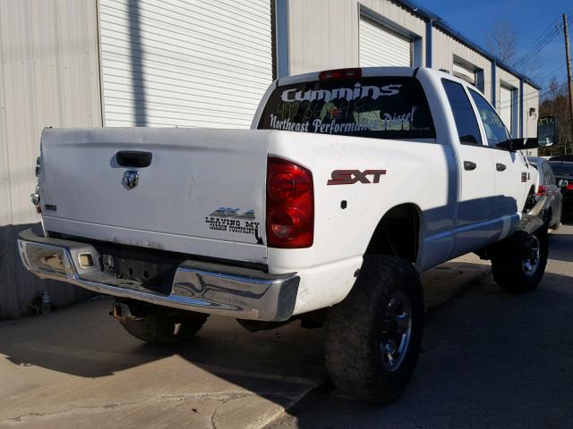 3D7KS28A28G144772 - 2008 DODGE RAM 2500 S WHITE photo 4