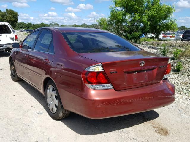 4T1BE32K45U096799 - 2005 TOYOTA CAMRY LE BURGUNDY photo 3