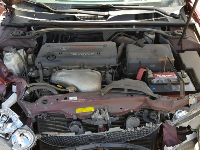 4T1BE32K45U096799 - 2005 TOYOTA CAMRY LE BURGUNDY photo 7