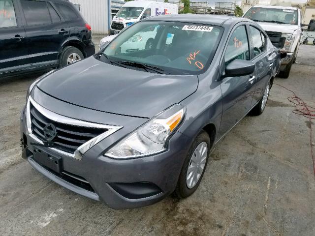 3N1CN7AP6KL864708 - 2019 NISSAN VERSA S CHARCOAL photo 2