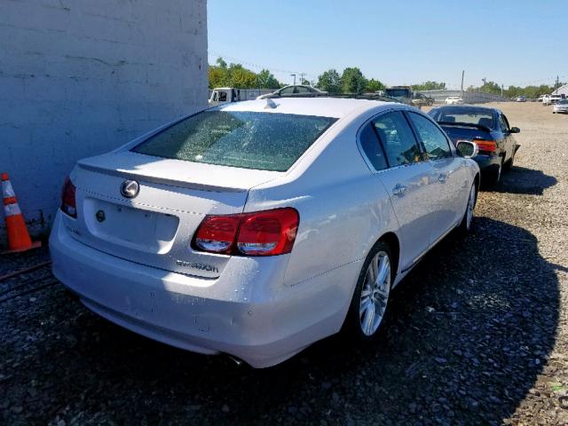 JTHBC96S285012614 - 2008 LEXUS GS 450H WHITE photo 4