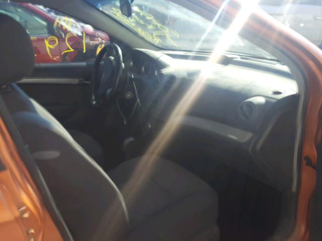 KL1TD566X7B047424 - 2007 CHEVROLET AVEO BASE Narıncı foto 5