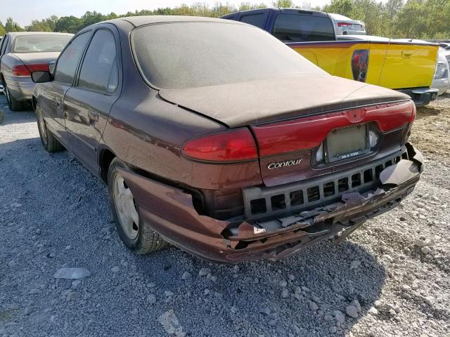 1FAFP6630YK127508 - 2000 FORD CONTOUR SE MAROON photo 3