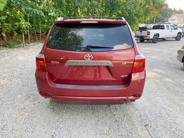 JTEES43A292129625 - 2009 TOYOTA HIGHLANDER RED photo 5