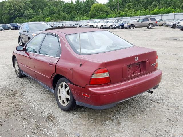 1HGCD565XSA027304 - 1995 HONDA ACCORD EX MAROON photo 3