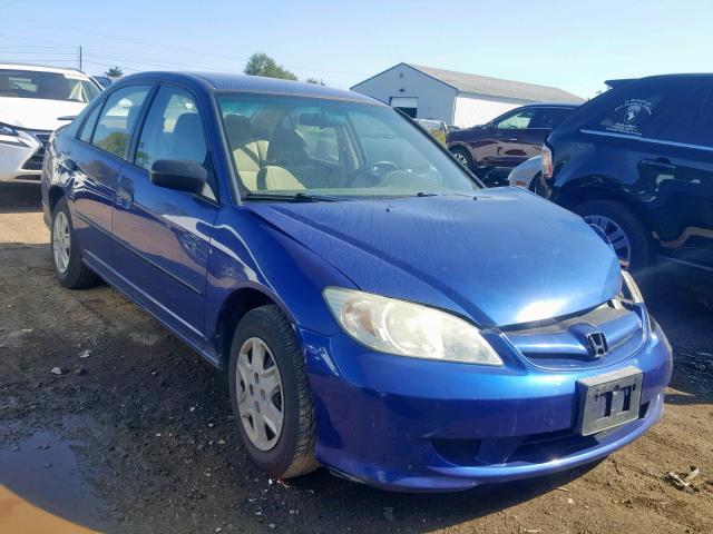 1HGES16305L008257 - 2005 HONDA CIVIC DX V BLUE photo 1