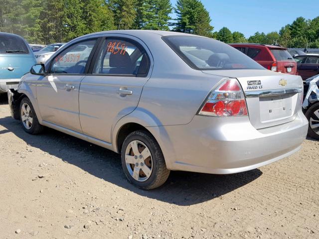 KL1TD56E19B404841 - 2009 CHEVROLET AVEO LS SILVER photo 3