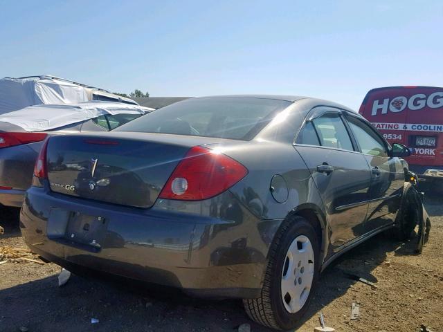 1G2ZF58B874209289 - 2007 PONTIAC G6 VALUE L GRAY photo 4