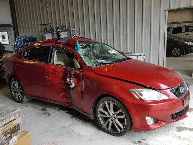 JTHBK262572056438 - 2007 LEXUS IS 250 RED photo 1