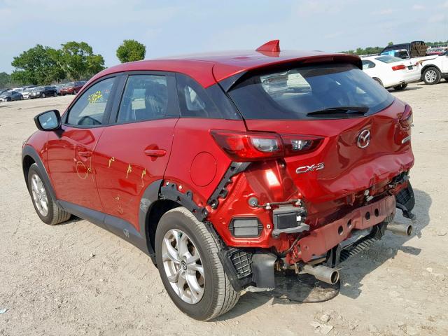 JM1DKDC74G0134001 - 2016 MAZDA CX-3 TOURI RED photo 3