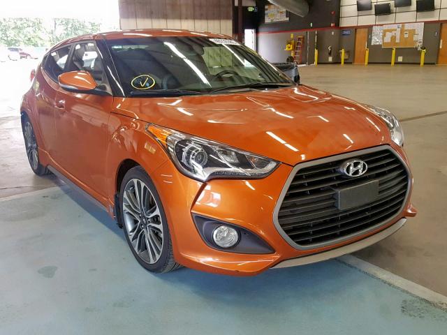 KMHTC6AE0GU283693 - 2016 HYUNDAI VELOSTER T ORANGE photo 1