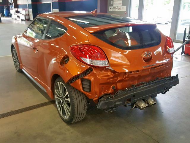 KMHTC6AE0GU283693 - 2016 HYUNDAI VELOSTER T ORANGE photo 3