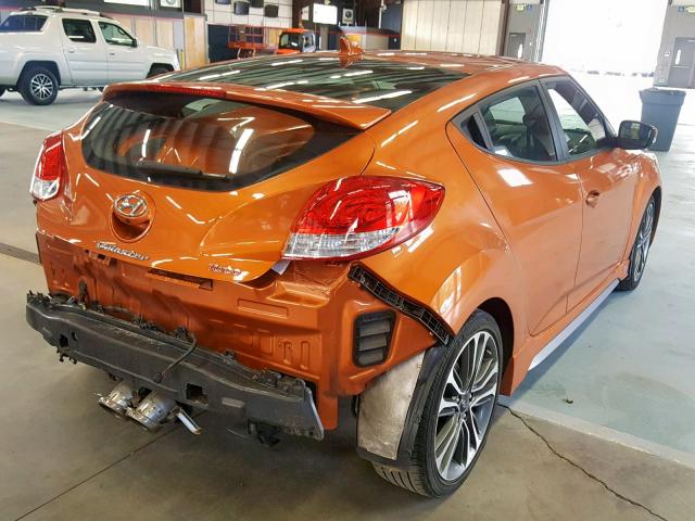 KMHTC6AE0GU283693 - 2016 HYUNDAI VELOSTER T ORANGE photo 4