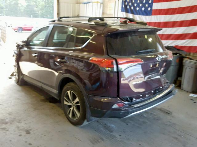 2T3RFREV9JW777188 - 2018 TOYOTA RAV4 ADVEN MAROON photo 3