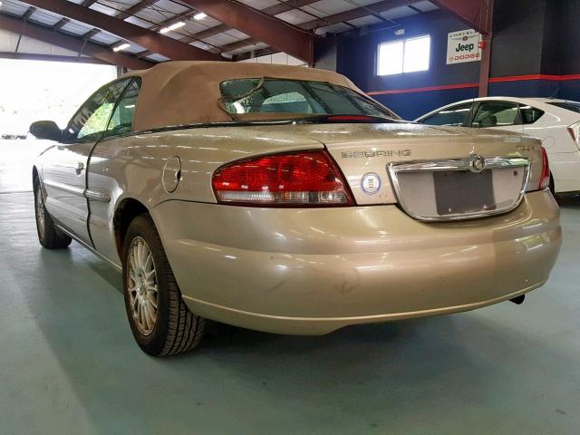 1C3EL55R54N339769 - 2004 CHRYSLER SEBRING LX BEIGE photo 3