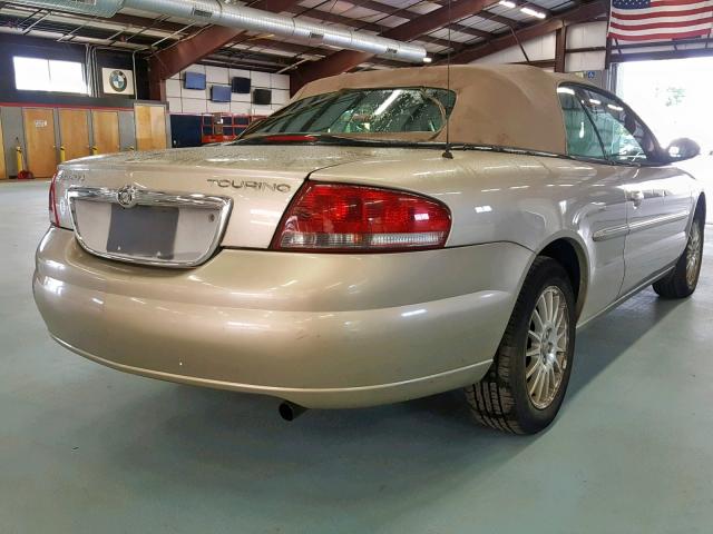 1C3EL55R54N339769 - 2004 CHRYSLER SEBRING LX BEIGE photo 4