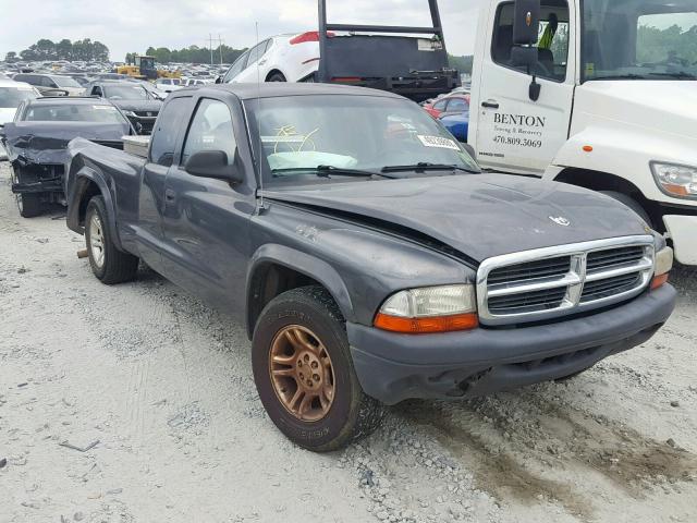 1D7GL12KX4S500127 - 2004 DODGE DAKOTA SXT GRAY photo 1