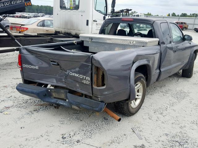 1D7GL12KX4S500127 - 2004 DODGE DAKOTA SXT GRAY photo 9