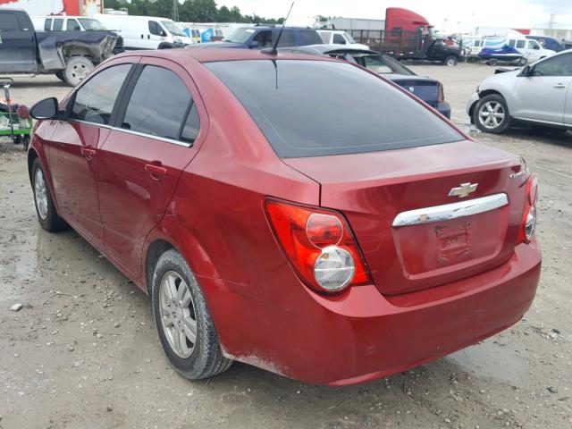 1G1JD5SB5C4167965 - 2012 CHEVROLET SONIC LT RED photo 3