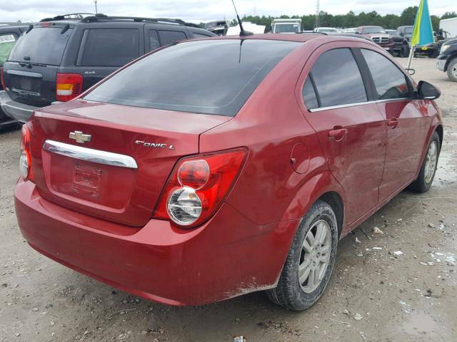 1G1JD5SB5C4167965 - 2012 CHEVROLET SONIC LT RED photo 4