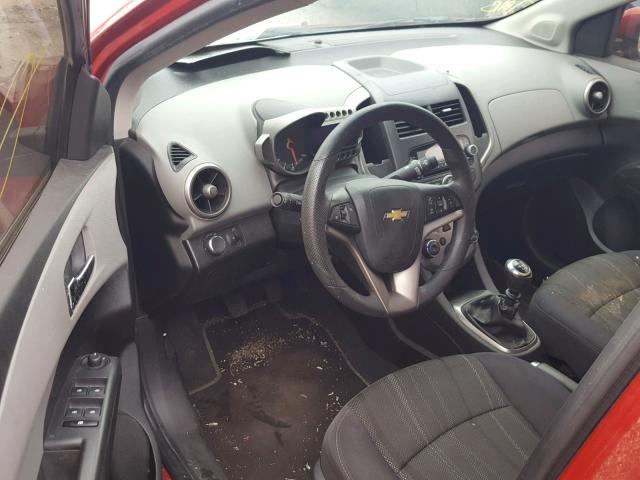 1G1JD5SB5C4167965 - 2012 CHEVROLET SONIC LT RED photo 9