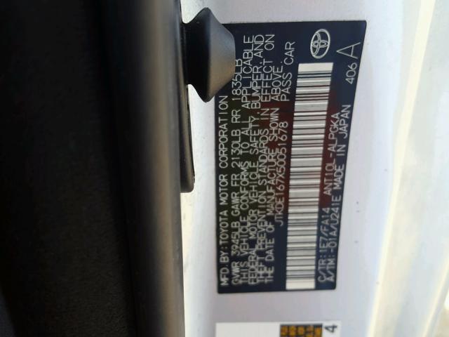 JTKDE167X50051678 - 2005 TOYOTA SCION TC ვერცხლისფერი ფოტო 10