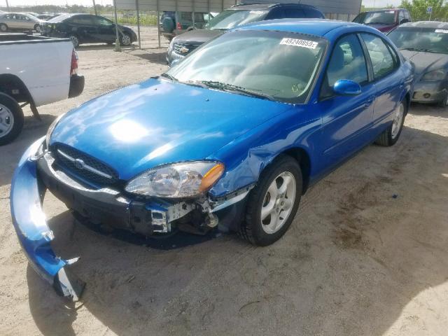 1FAFP55U31A202167 - 2001 FORD TAURUS SES BLUE photo 2