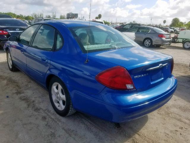 1FAFP55U31A202167 - 2001 FORD TAURUS SES BLUE photo 3