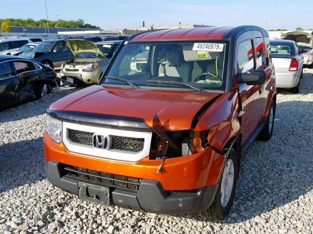 5J6YH287X9L005155 - 2009 HONDA ELEMENT EX ORANGE photo 2