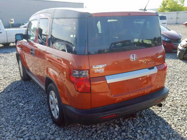 5J6YH287X9L005155 - 2009 HONDA ELEMENT EX ORANGE photo 3