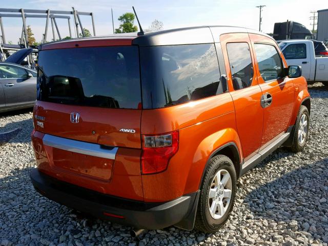 5J6YH287X9L005155 - 2009 HONDA ELEMENT EX ORANGE photo 4