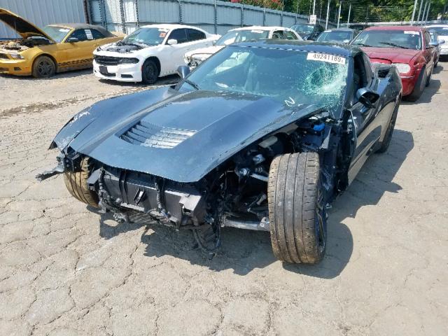 1G1YB2D76K5115118 - 2019 CHEVROLET CORVETTE S GRAY photo 2