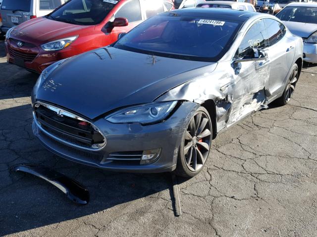 5YJSA1CP8DFP08069 - 2013 TESLA MODEL S ნაცრისფერი ფოტო 2