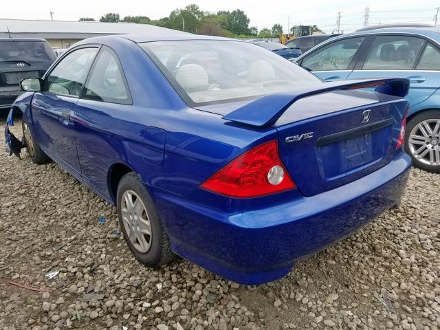 1HGEM22114L008111 - 2004 HONDA CIVIC DX V BLUE photo 3