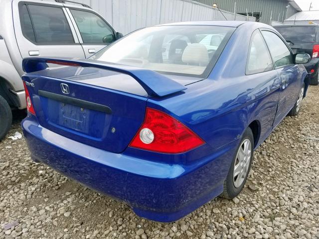 1HGEM22114L008111 - 2004 HONDA CIVIC DX V BLUE photo 4