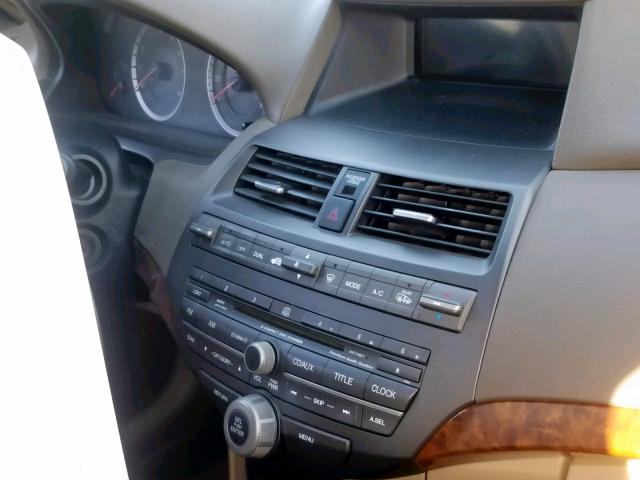 1HGCP26859A021985 - 2009 HONDA ACCORD EXL WHITE photo 9