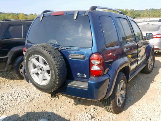 1J4GL58K25W570654 - 2005 JEEP LIBERTY LI BLUE photo 4