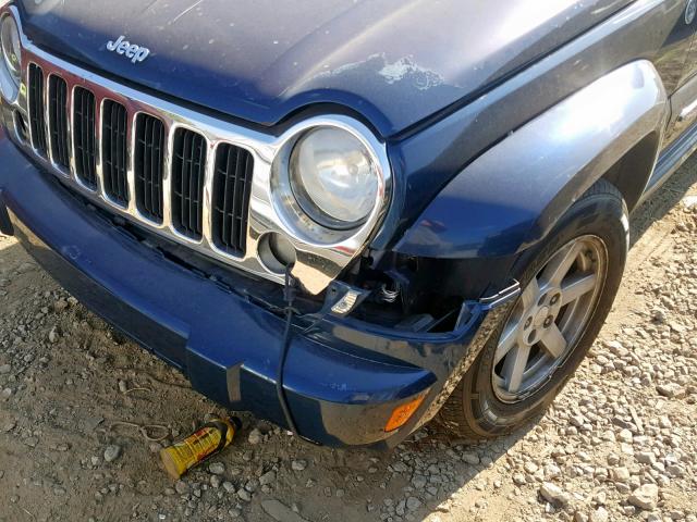 1J4GL58K25W570654 - 2005 JEEP LIBERTY LI BLUE photo 9